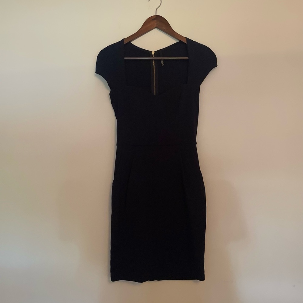 Lulus Navy Cap Sleeve Dress